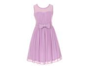 Cinderella Couture Big Girls Lilac Chiffon Broach Pleated Flower Girl Dress 14