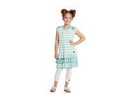 KidCuteTure Little Girls Ice Blue White Morgan Designer Trendy Spring Dress 4