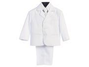 Lito Big Boys White Wedding Easter 5 Pcs Special Occasion Suit 20 Husky
