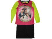 1D Big Girls Pink Green Black One Direction Band Print 2 Pc Pajama Set 8