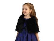 Angels Garment Baby Girls Black Faux Wrap Shoulder Bow Collar Cape 4T