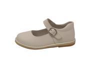 L Amour Girls White Classic Matte Leather Mary Jane Shoes 11 Kids