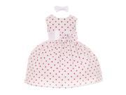 Baby Girls Red Polka Dot Headband Special Occasion Dress 3M