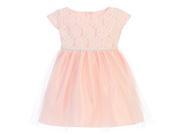 Sweet Kids Baby Girls Pink Lace Sequin Tulle Flower Girl 9M
