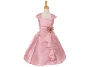 Cinderella Couture Little Girls Dusty Rose Taffeta Corsage Flower Girl Dress 4