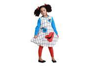 KidCuteTure Little Girls White Blue Sleeve Smiley Funky Fall Designer Dress 6