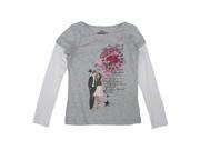 Disney Little Girls Grey High School Musical Glitter Printed Shirt 6X