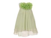 Kids Dream Big Girls Lime Green Mesh Flowers Chiffon Special Occasion Dress 8