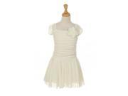 Cinderella Couture Little Girls Ivory Stretch Corsage Chiffon Occasion Dress 4