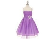 Cinderella Couture Big Girls Lavender Polka Dots Flower Party Easter Dress 10