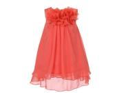 Kids Dream Little Girls Coral Mesh Flowers Chiffon Special Occasion Dress 4