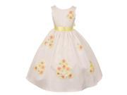 Kids Dream Little Girls Yellow Shantung Flower Petals Special Occasion Dress 6