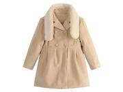 Richie House Little Girls Cream Removable Faux Collar Jacket 6
