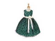 Cinderella Couture Big Girls Blue Lace Ivory Sash Sleeveless Dress 14