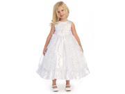 Angels Garment Baby Girls White Satin Organza Cape Baptism Dress 18 24M