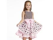 KidCuteTure Little Girls Pink Angelina Bow Polka Dots Jacket Dress 3