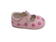 Angel Baby Girls Pink Polka Dot Mary Jane Shoes 2 Baby