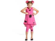 KidCuteTure Little Girls Raspberry Spots Designer Sylvia Tunic Leggings Set 6
