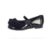 Lito Girls Black Crystal Bead Bow Anna Occasion Dress Shoes Toddler 8