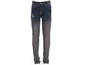 Mini Moca Big Girls Blue Distressed Detail Ombre Skinny Denim Pants 7