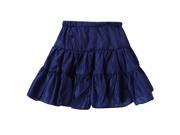 Richie House Little Girls Navy Lightweight Ruffled Skirt 4