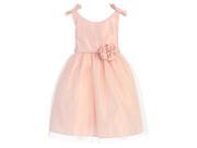 Sweet Kids Baby Girls Pink Rosette Accent Flower Girl Dress 6 9M