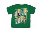 Disney Little Boys Green Phineas and Ferb Crew Neck Short Sleeve T Shirt 7