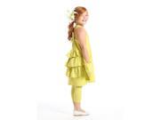 KidCuteTure Big Girls Sprite Yellow Ruffle Bow Marigold Designer Sundress 8