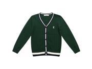Richie House Little Boys Green Classic R Embroidery Cardigan Sweater 3 4
