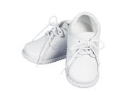 Angels Garment Boys White Leather Lace Up Closure Dress Shoes 3 Baby