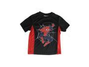 Marvels Little Boys Black Red Panels Spiderman Graphic Print T Shirt 6