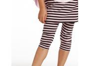 KidCuteTure Little Girls Pink Black Stripes Pedal Pusher Leggings 2