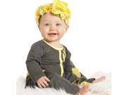 KidCuteTure Baby Girls Mimosa Yellow Polka Dots Chelsea Designer Romper 18M