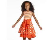 KidCuteTure Little Girls Tangerine Angelina Bow Designer 2 Pc Jacket Dress 6