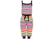 Ok Kids! Little Girls Multi Color Stripe Pattern Bow Tie Sleeveless Romper 6X