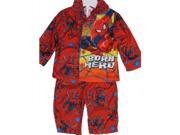 Spiderman Baby Boys Red Superhero Print Button Down 2 Pc Pajama Set 18M
