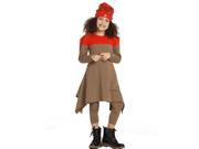 KidCuteTure Big Girls Chocolate Red Alia Tunic Leggings Fall Outfit Set 7