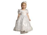 Angels Garment Baby Girls White Satin Organza Overlay Baptism Dress 6 12M