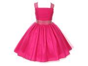 Cinderella Couture Little Girls Fuchsia Rhinestone Ruched Sleeveless Dress 2