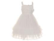 Kids Dream Little Girls Ivory Ruffly Flower Mesh Tutu Special Occasion Dress 2