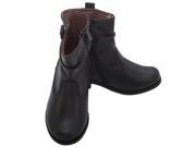 L Amour Toddler Girls 8 Black Leather Mid Ankle Zip Fashion Boots
