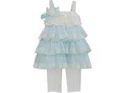 Isobella Chloe Baby Girls Blue Sweet Serenade Two Piece Pant Outfit Set 9M