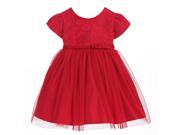 Sweet Kids Baby Girls Red Lace Sleeve Ballerina Christmas Dress 18M