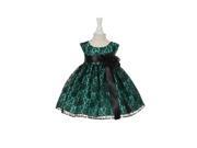 Cinderella Couture Baby Girls Blue Lace Black Sash Sleeveless Dress 6M