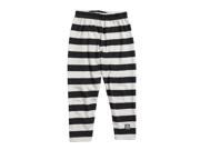 KidCuteTure Little Girls White Charcoal Stripe Cotton Spandex Leggings 5