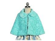 Angels Garment Baby Girls Mint Blue Faux Wrap Bow Closure Collar Cape 4T