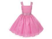 Cinderella Couture Big Girls Light Pink Rhinestone Ruched Sleeveless Dress 10