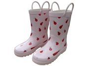 Pink Lady Bug Girls Rain Boots 11