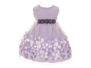Kids Dream Baby Girls Lavender Taffeta Flowers Sleeveless Easter Dress 18M