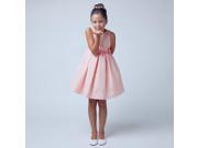 Sweet Kids Little Girls Pink Polka Dots Jacquard Special Occasion Dress 6